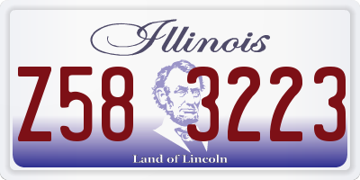 IL license plate Z583223
