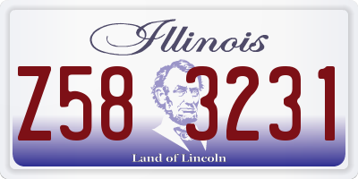 IL license plate Z583231