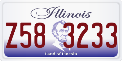 IL license plate Z583233