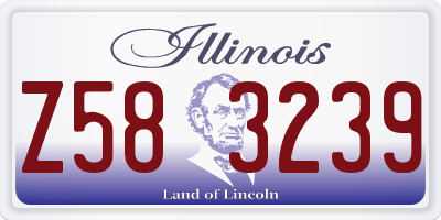 IL license plate Z583239