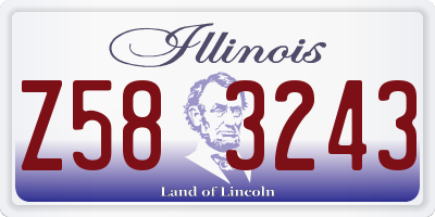 IL license plate Z583243