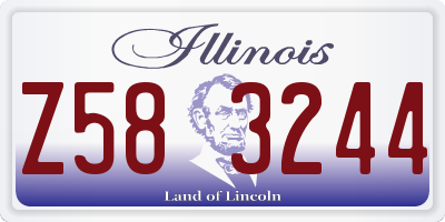 IL license plate Z583244