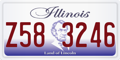 IL license plate Z583246