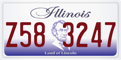 IL license plate Z583247