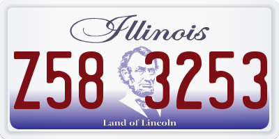IL license plate Z583253