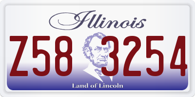 IL license plate Z583254