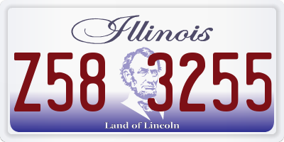 IL license plate Z583255