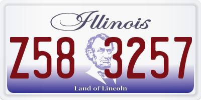 IL license plate Z583257