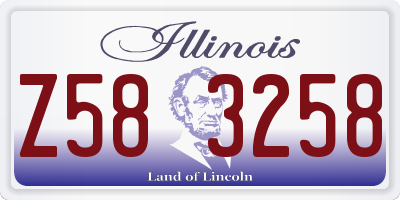 IL license plate Z583258