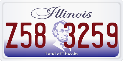 IL license plate Z583259