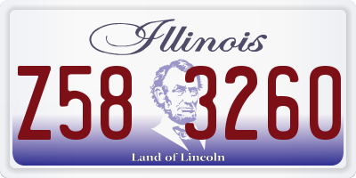 IL license plate Z583260