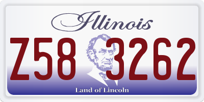 IL license plate Z583262