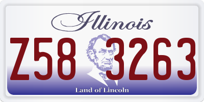 IL license plate Z583263