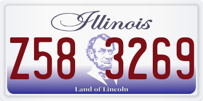 IL license plate Z583269