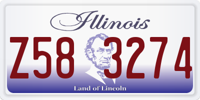 IL license plate Z583274