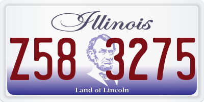 IL license plate Z583275