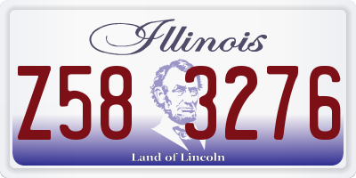 IL license plate Z583276