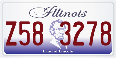 IL license plate Z583278