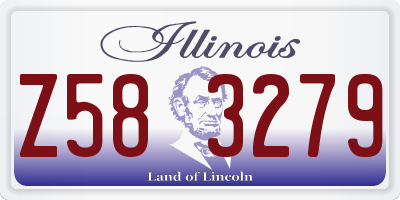 IL license plate Z583279