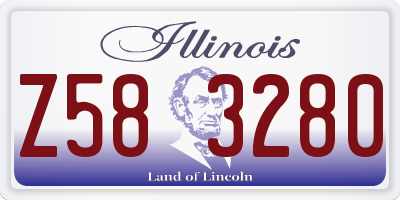 IL license plate Z583280