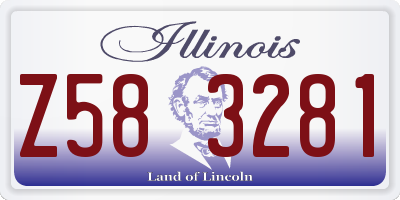 IL license plate Z583281