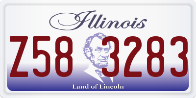 IL license plate Z583283