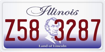 IL license plate Z583287