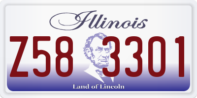 IL license plate Z583301