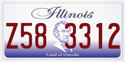 IL license plate Z583312