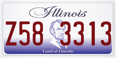 IL license plate Z583313