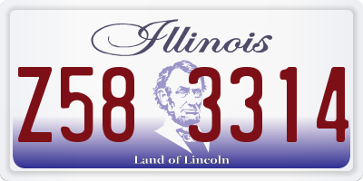 IL license plate Z583314