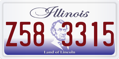 IL license plate Z583315