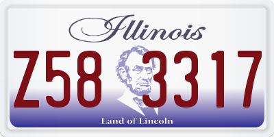 IL license plate Z583317
