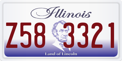 IL license plate Z583321