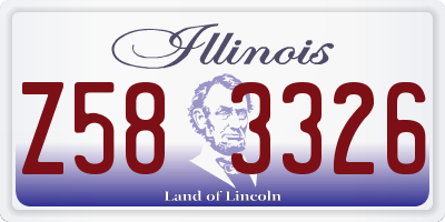 IL license plate Z583326
