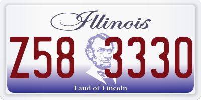 IL license plate Z583330