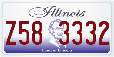 IL license plate Z583332