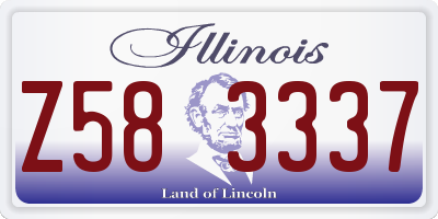 IL license plate Z583337