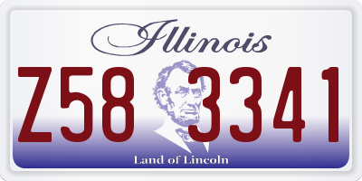 IL license plate Z583341