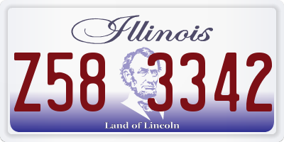 IL license plate Z583342