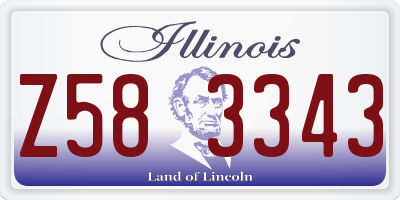 IL license plate Z583343