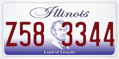 IL license plate Z583344