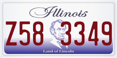 IL license plate Z583349