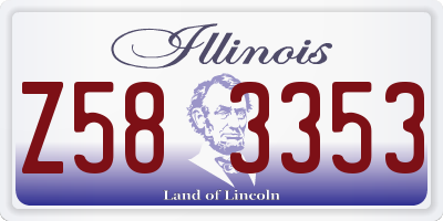 IL license plate Z583353