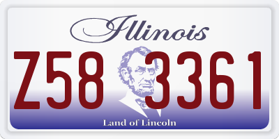 IL license plate Z583361