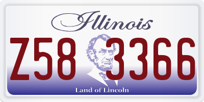 IL license plate Z583366