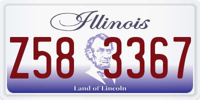 IL license plate Z583367