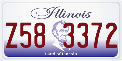IL license plate Z583372