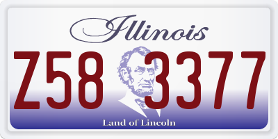 IL license plate Z583377