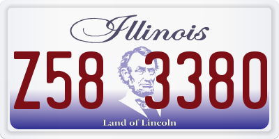 IL license plate Z583380